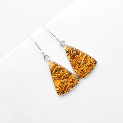 Natural Coquina Fossil Jasper India Earrings E-1001 SDE57417