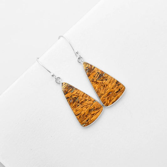 Natural Coquina Fossil Jasper India Earrings E-1001 SDE57438