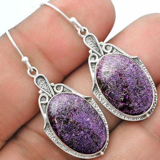 Natural Purpurite - South Africa Earrings E-1208 SDE58315