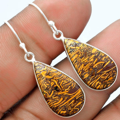 Natural Coquina Fossil Jasper India Earrings E-1001 SDE58354