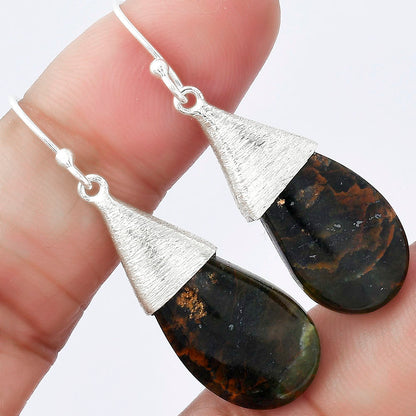 Natural Turkish Rainforest Chrysocolla Earrings E-1083 SDE58857