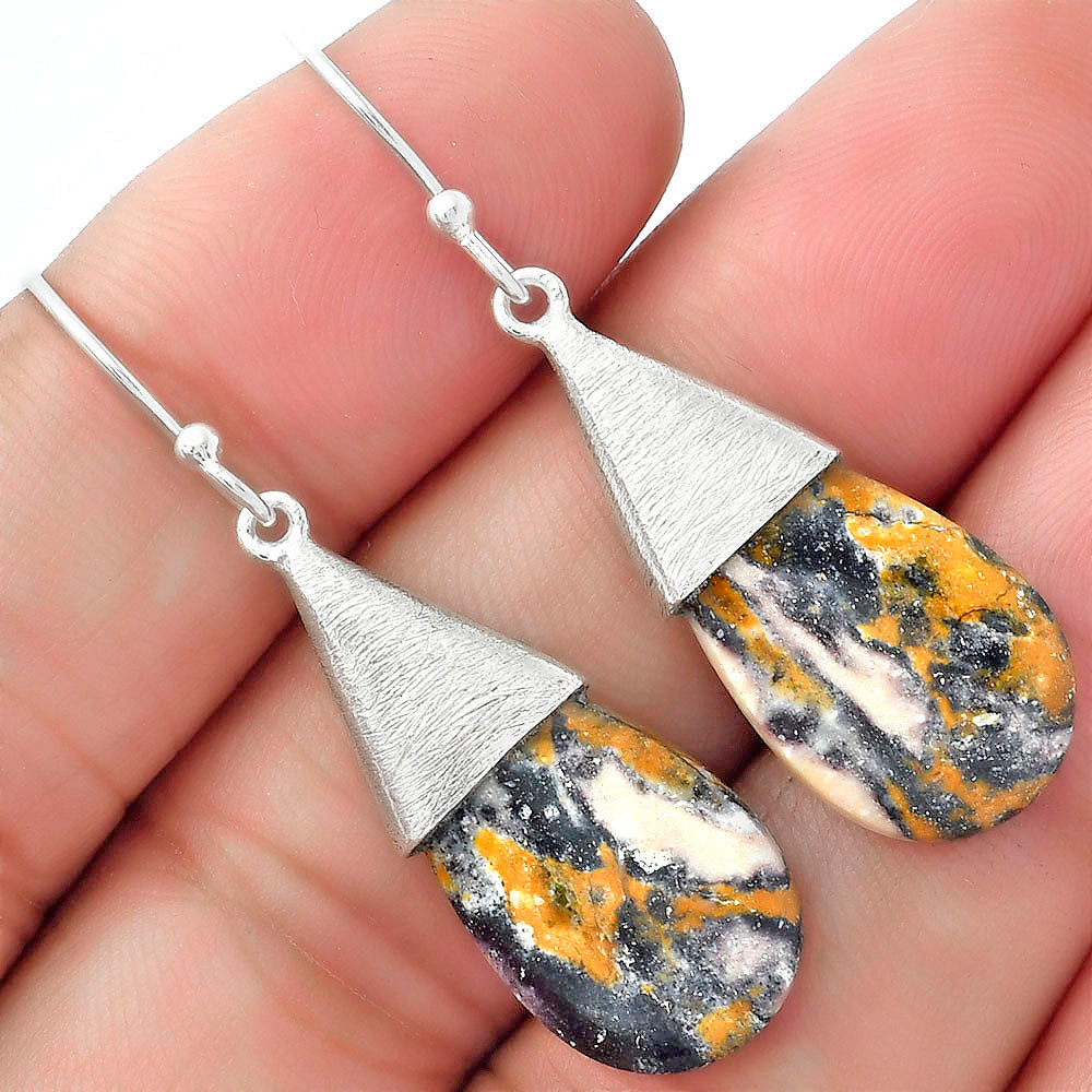 Natural Indian Blanket Jasper Earrings E-1083 SDE58878