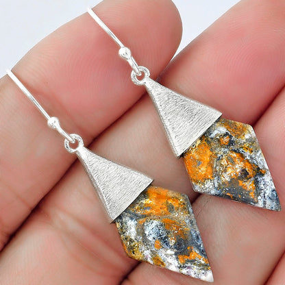 Natural Indian Blanket Jasper Earrings E-1083 SDE58887