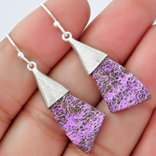 Natural Purpurite - South Africa Earrings E-1083 SDE58894