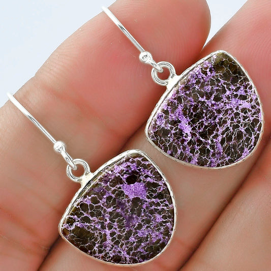 Natural Purpurite - South Africa Earrings E-1001 SDE58954