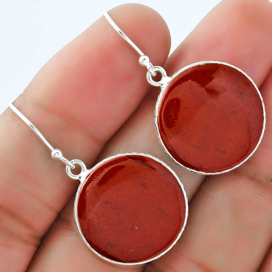 Natural Red Moss Agate Earrings E-1001 SDE59104