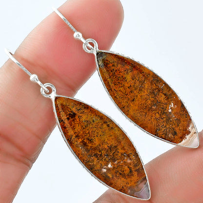 Natural Red Moss Agate Earrings E-1001 SDE59119