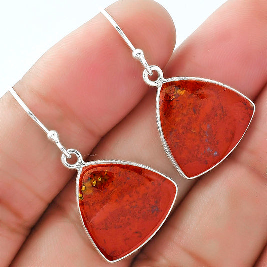 Natural Red Moss Agate Earrings E-1001 SDE59146