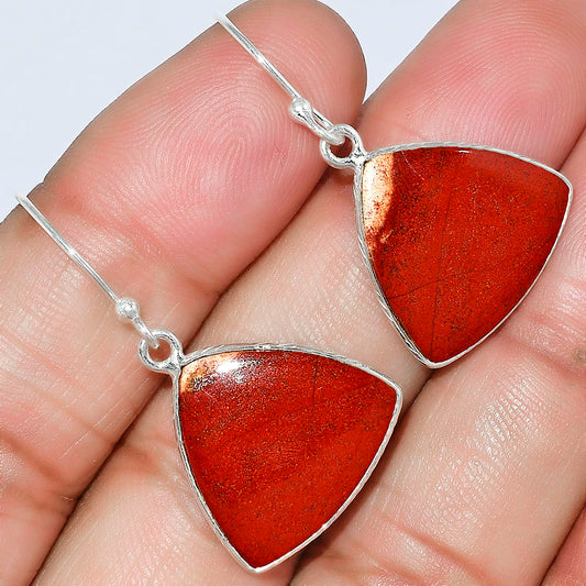 Natural Red Moss Agate Earrings E-1001 SDE59208