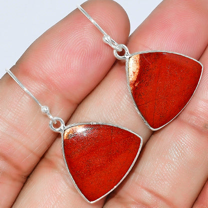 Natural Red Moss Agate Earrings E-1001 SDE59208
