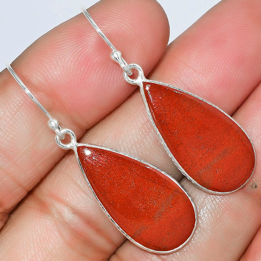 Natural Red Moss Agate Earrings E-1001 SDE59217