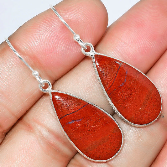 Natural Red Moss Agate Earrings E-1001 SDE59230