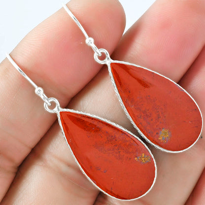 Natural Red Moss Agate Earrings E-1001 SDE59261