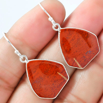 Natural Red Moss Agate Earrings E-1001 SDE59278