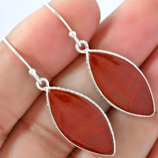 Natural Red Moss Agate Earrings E-1001 SDE59315