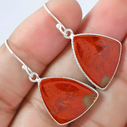 Natural Red Moss Agate Earrings E-1001 SDE59321