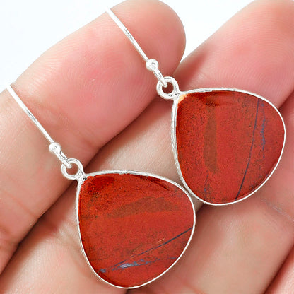 Natural Red Moss Agate Earrings E-1001 SDE59424