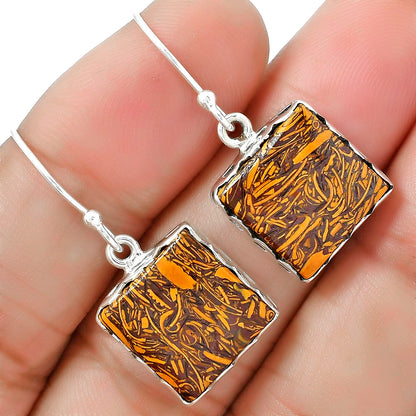 Natural Coquina Fossil Jasper India Earrings E-1113 SDE61366