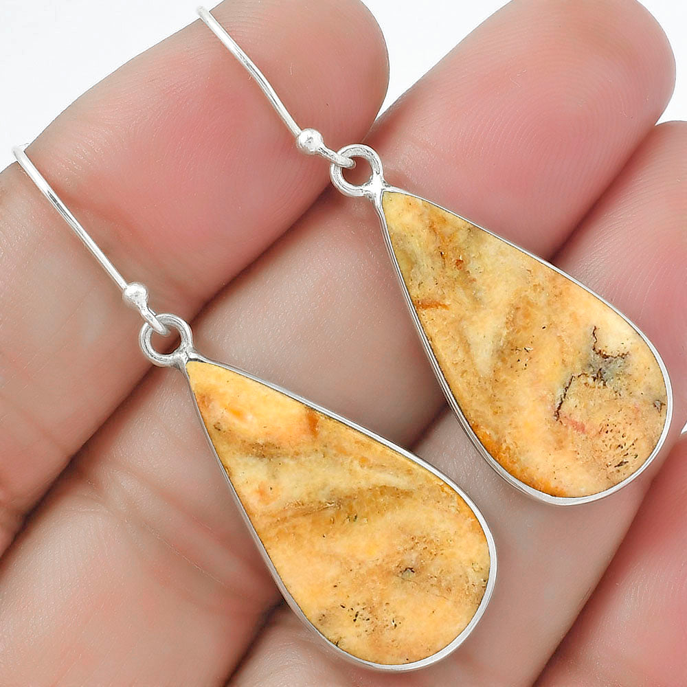 Natural Coral Jasper Earrings E-1001 SDE61374