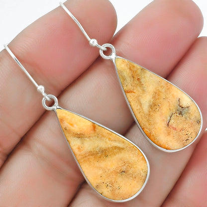 Natural Coral Jasper Earrings E-1001 SDE61374