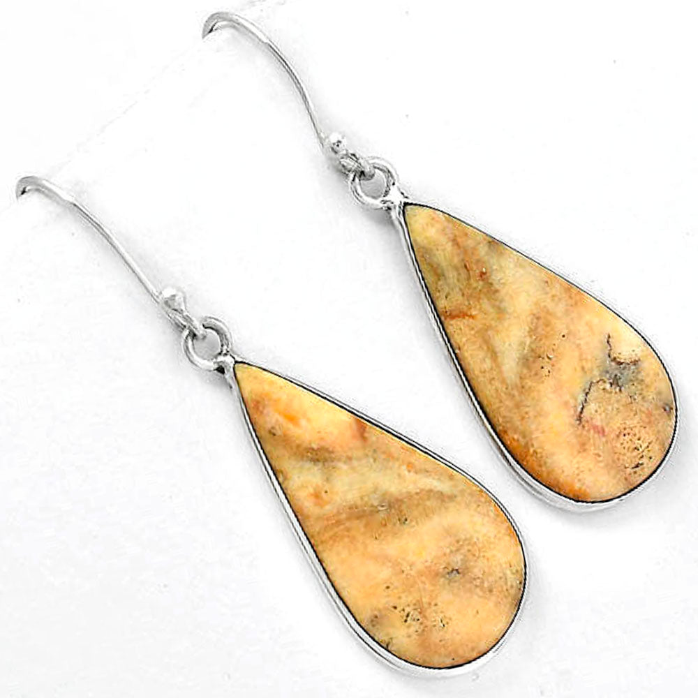 Natural Coral Jasper Earrings E-1001 SDE61374