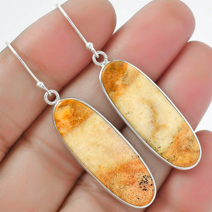 Natural Coral Jasper Earrings E-1001 SDE61380