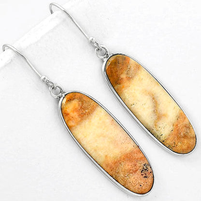 Natural Coral Jasper Earrings E-1001 SDE61380