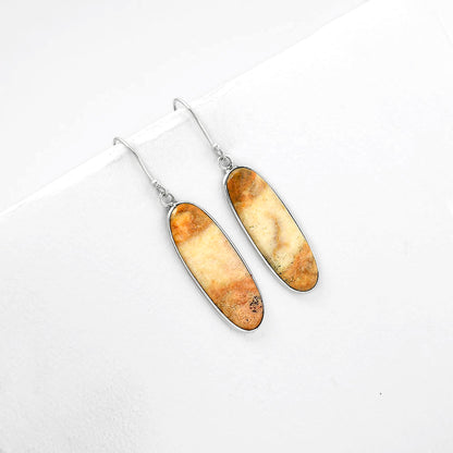 Natural Coral Jasper Earrings E-1001 SDE61380