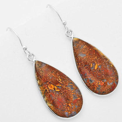 Natural Red Moss Agate Earrings E-1001 SDE61793