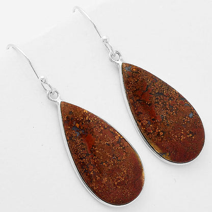 Natural Red Moss Agate Earrings E-1001 SDE61856