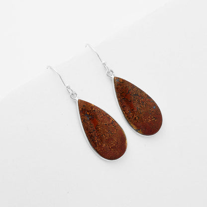 Natural Red Moss Agate Earrings E-1001 SDE61856