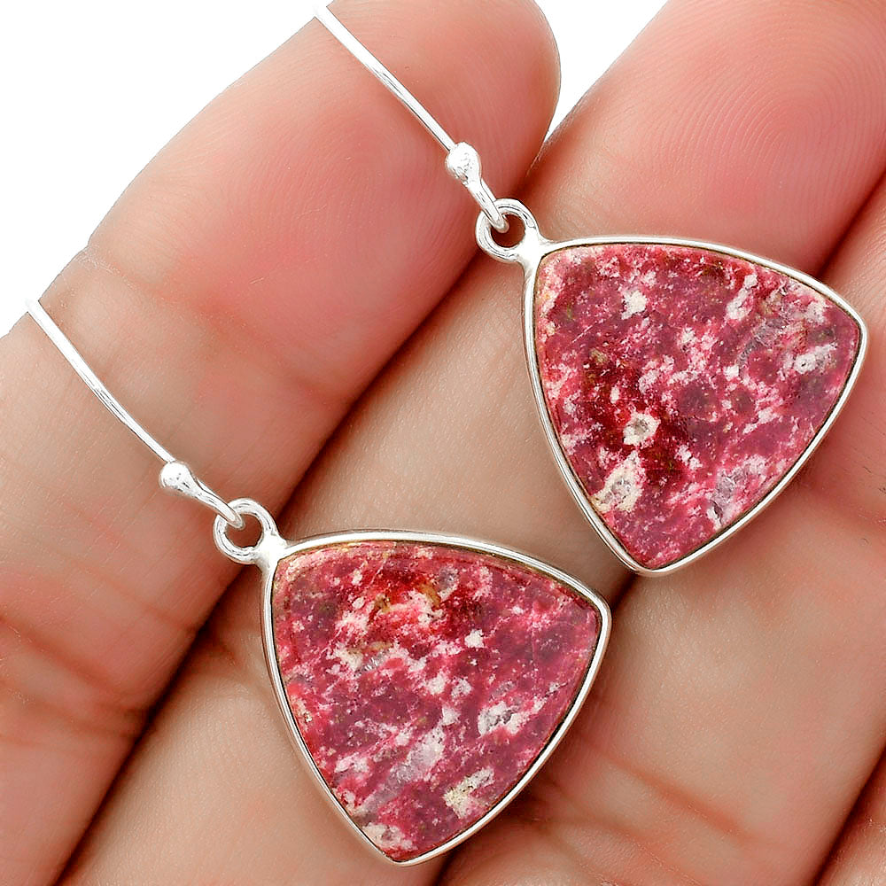 Natural Pink Thulite - Norway Earrings E-1001 SDE61882