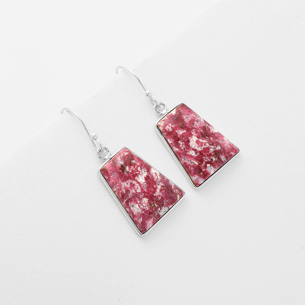 Natural Pink Thulite - Norway Earrings E-1001 SDE61886