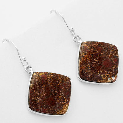 Natural Red Moss Agate Earrings E-1001 SDE61889