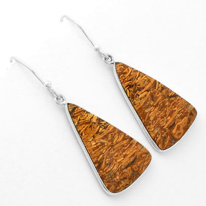 Natural Coquina Fossil Jasper India Earrings E-1001 SDE62477