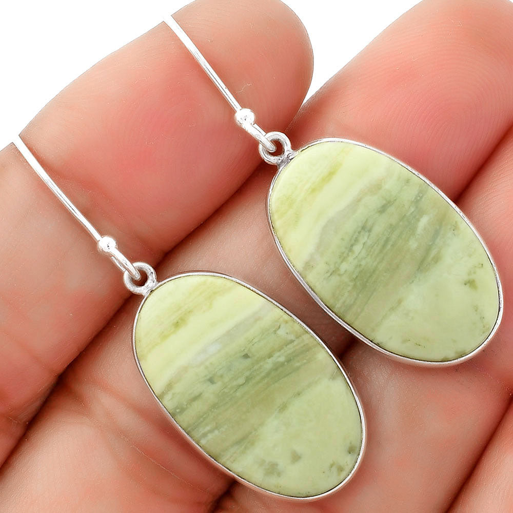 Natural Serpentine Earrings E-1001 SDE62512