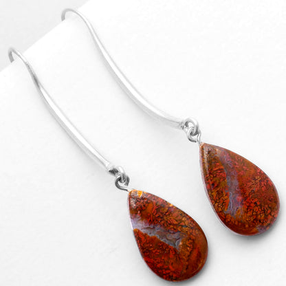 Natural Red Moss Agate Earrings E-1095 SDE62696