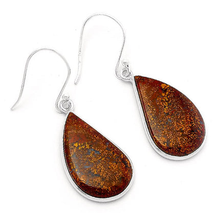 Natural Red Moss Agate Earrings E-1001 SDE62978