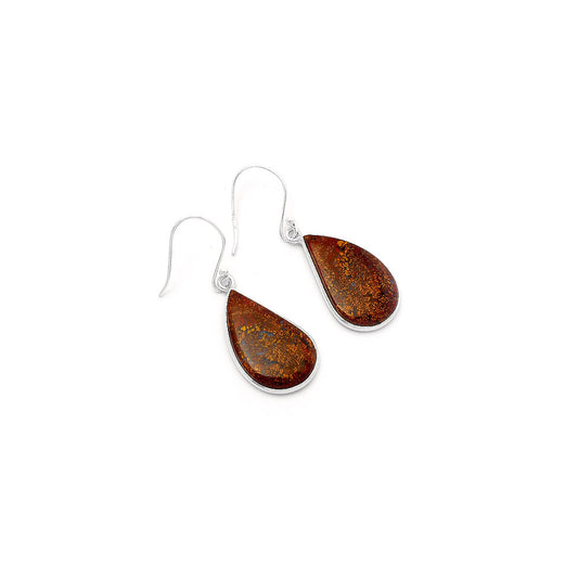 Natural Red Moss Agate Earrings E-1001 SDE62978