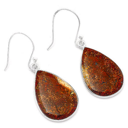 Natural Red Moss Agate Earrings E-1001 SDE62987