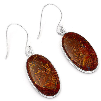 Natural Red Moss Agate Earrings E-1001 SDE62989