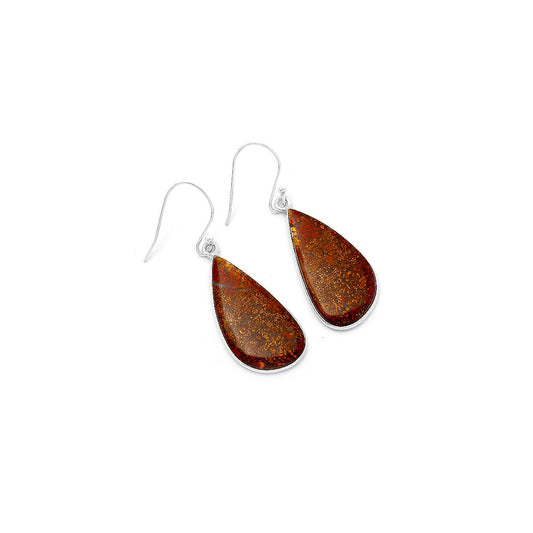 Natural Red Moss Agate Earrings E-1001 SDE63180