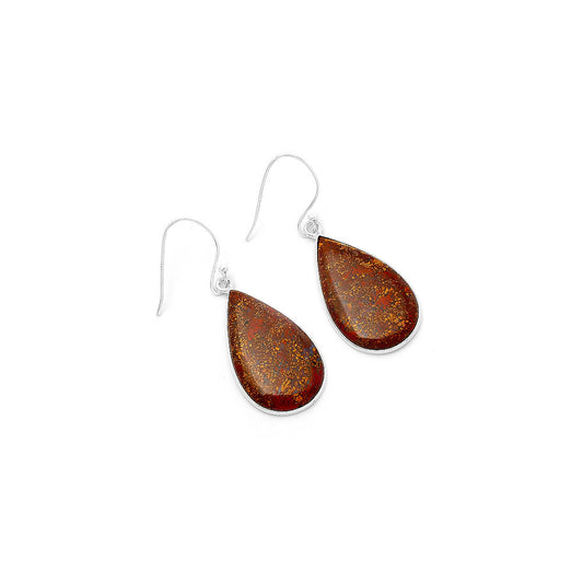 Natural Red Moss Agate Earrings E-1001 SDE63333
