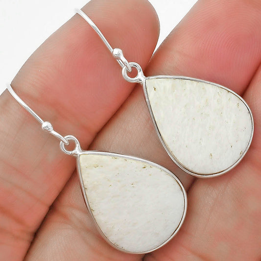 Natural White Scolecite Earrings E-1001 SDE63362