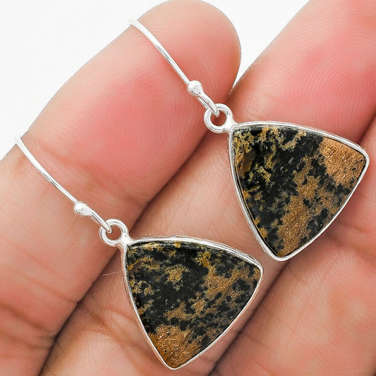 Natural Russian Honey Dendrite Opal Earrings E-1001 SDE63469