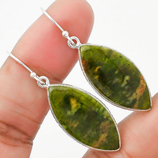 Natural Chrome Chalcedony Earrings E-1001 SDE63483