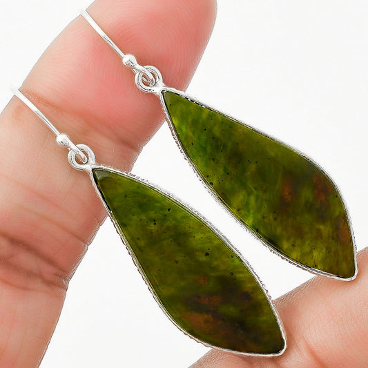 Natural Chrome Chalcedony Earrings E-1001 SDE63490