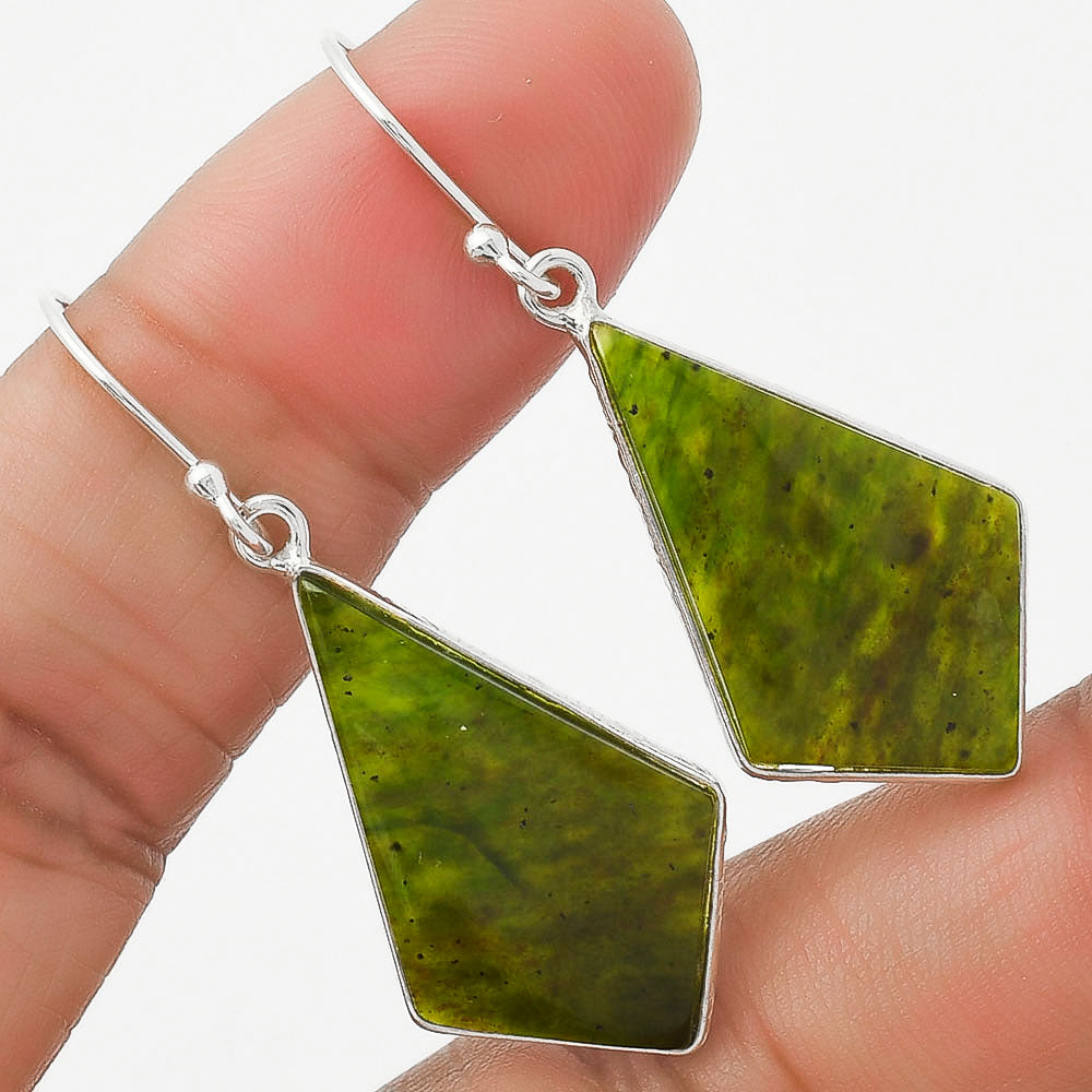 Natural Chrome Chalcedony Earrings E-1001 SDE63507