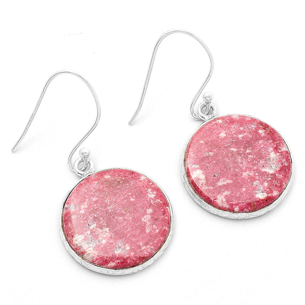 Natural Pink Thulite - Norway Earrings E-1001 SDE63595