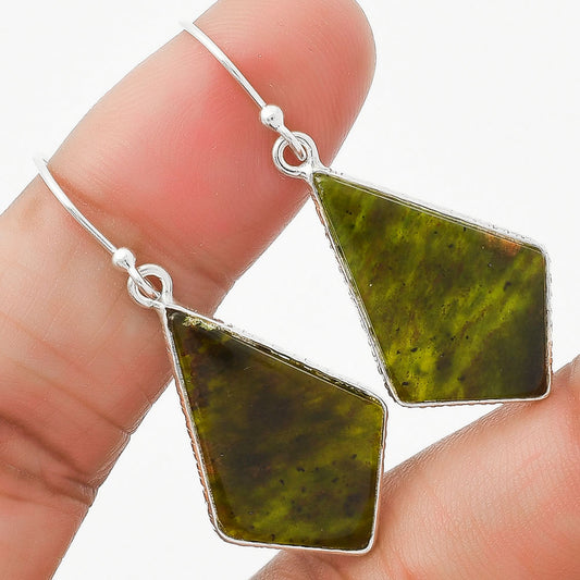 Natural Chrome Chalcedony Earrings E-1001 SDE63609